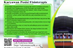 Lowongan Karyawan Posisi Fisioterapis
