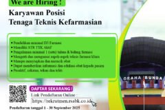 Lowongan Pekerjaan Posisi Tenaga Teknis Kefarmasian